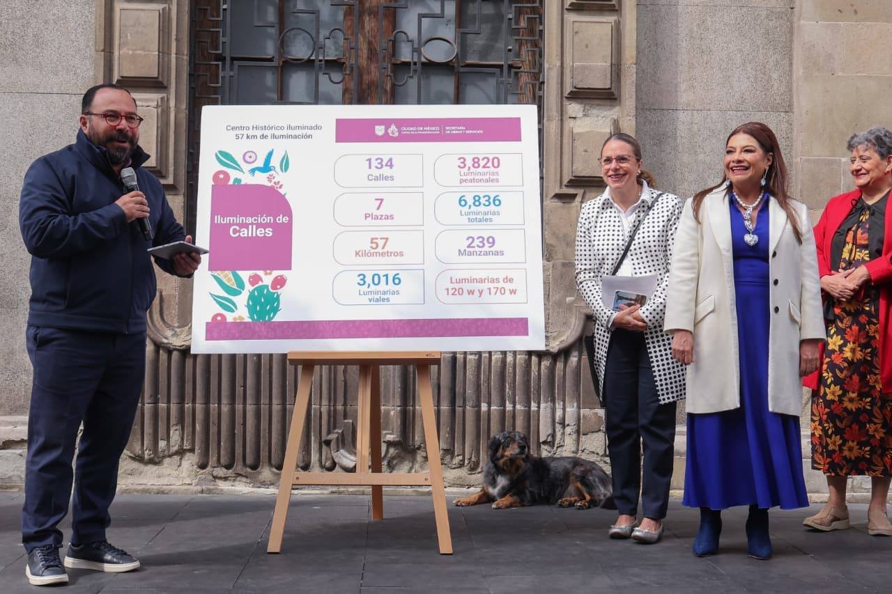 Clara Brugada impulsa nueva iluminación en el Centro Histórico para fortalecer seguridad y patrimonio nota clara brugada punto