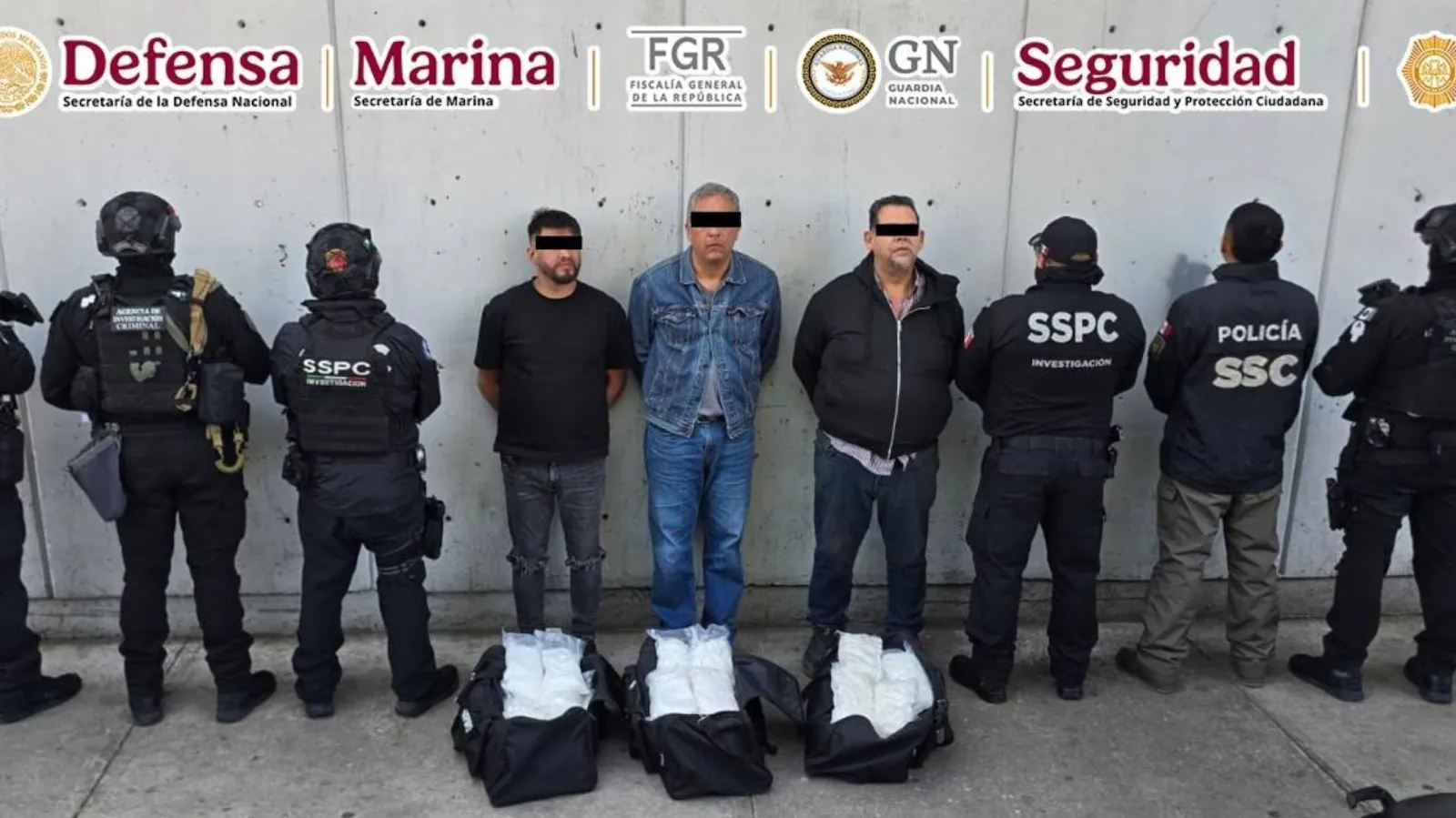 aseguran 50 kilos de metanfetamina en gam y detienen a tres personas tras operativo conjunto